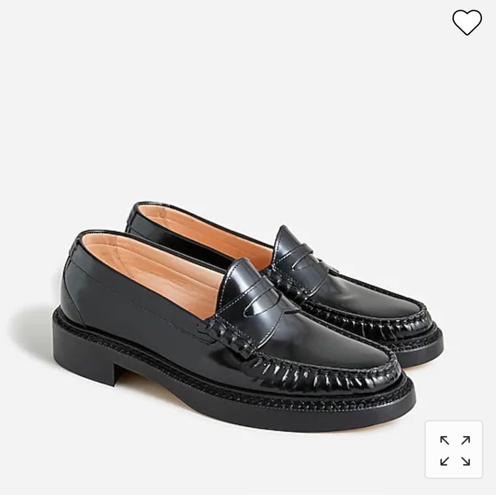 J Crew Rowan Penny Loafers in Leather